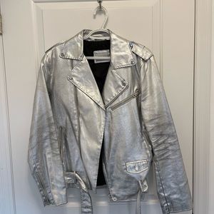 Silver Zara Motto Jacket